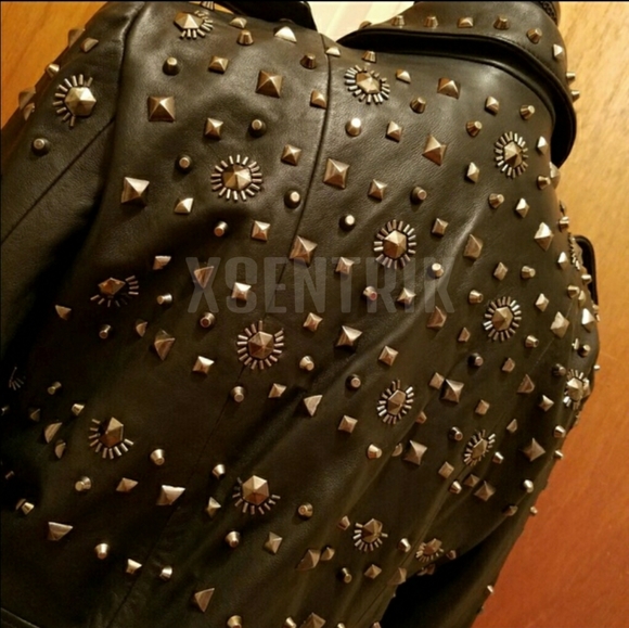 NASTY GAL "BLACK BULL HEATHER IN LEATHER" MOTO - Picture 8 of 13